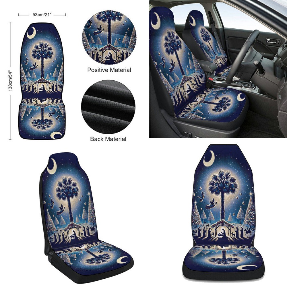 South Carolina Christmas Nativity Child Is Born Seat Cover Cars, Christmas Car Seat Cover, Car Seat Cover