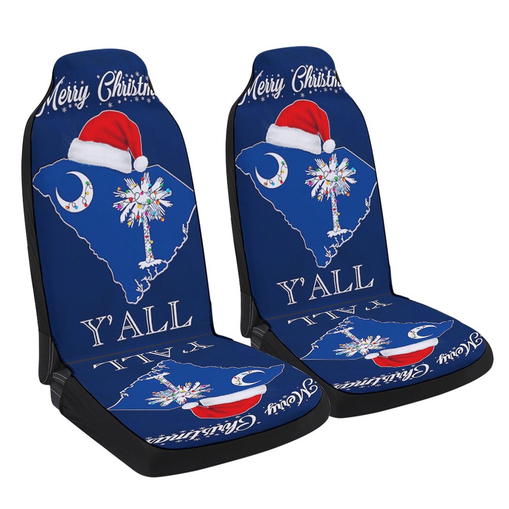 South Carolina Merry Christmas Seat Cover Cars, Christmas Car Seat Cover, Car Seat Cover