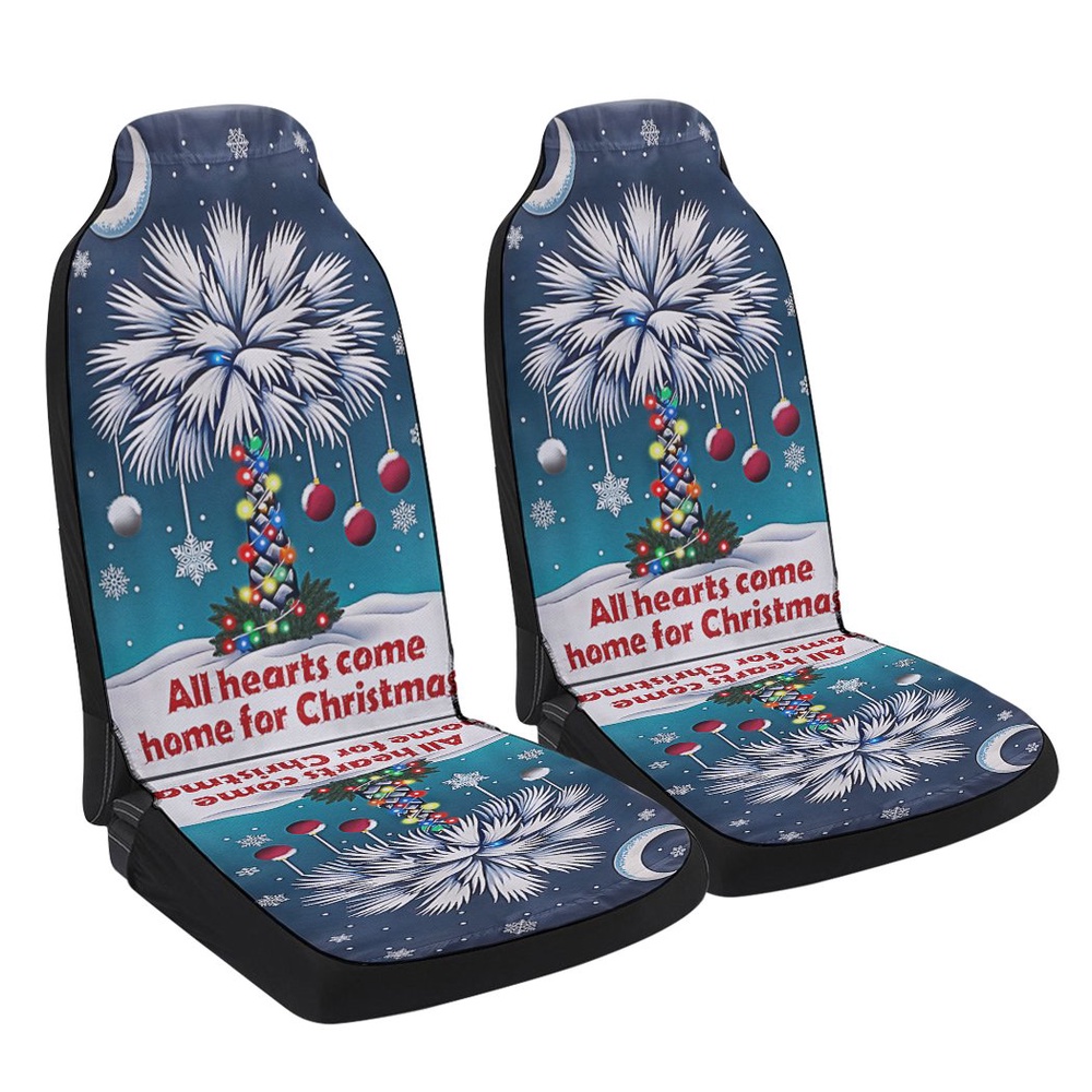 South Carolina Palmetto All Hearts Come Home For Christmas Seat Cover Cars, Christmas Car Seat Cover, Car Seat Cover