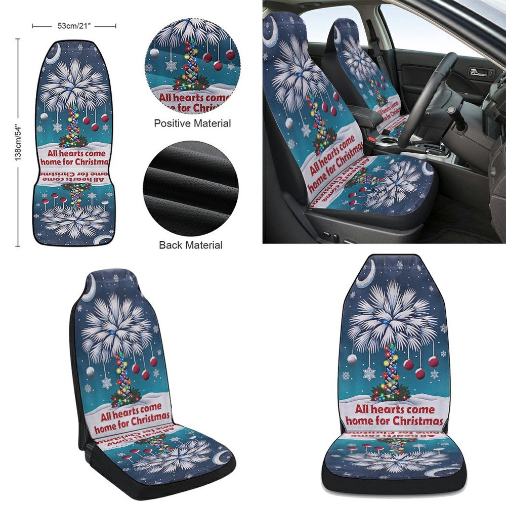 South Carolina Palmetto All Hearts Come Home For Christmas Seat Cover Cars, Christmas Car Seat Cover, Car Seat Cover