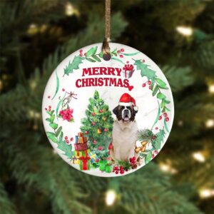 St-Bernard Tree Merry Christmas Ornament, Christmas Ornament,&hellip;