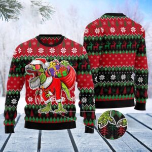 T-Rex Santa Christmas Ugly Christmas Sweater, Christmas&hellip;