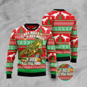 T-Rex Tree Christmas Ugly Christmas Sweater, Xmas&hellip;