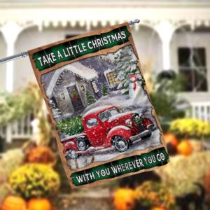Take A Little Christmas With You Garden FlagXmas Garden Flags Outdoor Xmas Flags Christmas Flag Outdoor 2 yyqjoy.jpg
