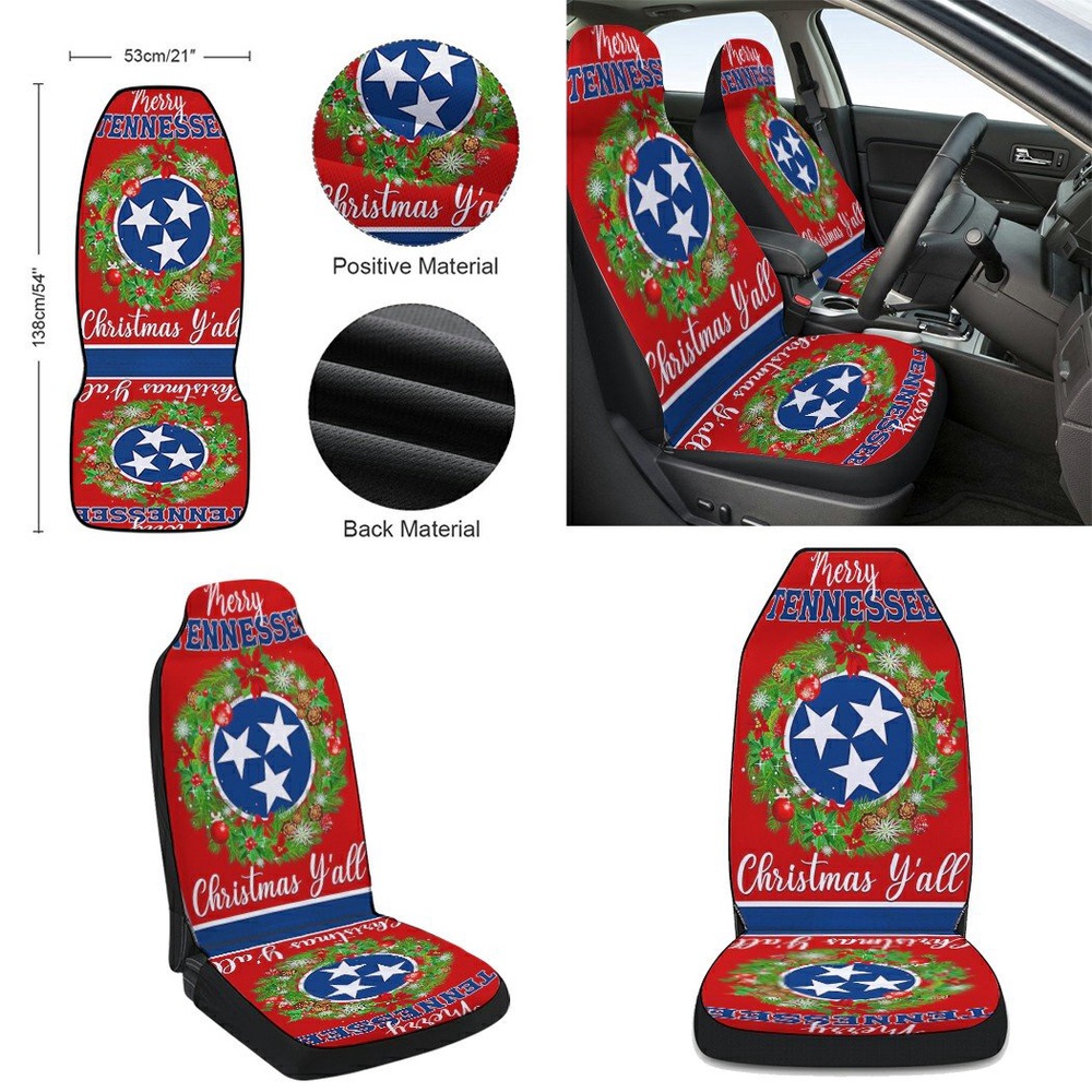Tennessee Christmas Seat Cover Cars, Christmas Car Seat Cover, Car Seat Cover