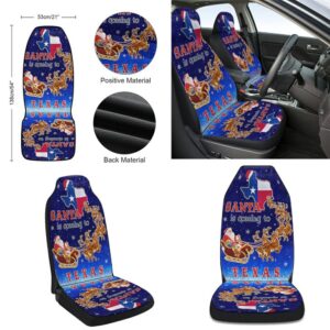 Texas Christmas Santa Is Coming To Texas Seat Cover Cars Christmas Car Seat Cover Car Seat Cover 2 svtgl6.jpg