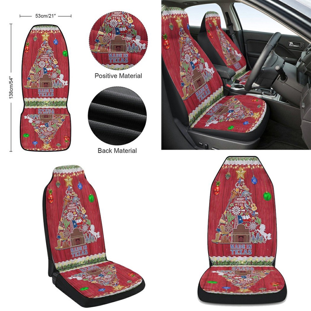 Texas Christmas Tree Merry Christmas You all Seat Cover Cars, Christmas Car Seat Cover, Car Seat Cover