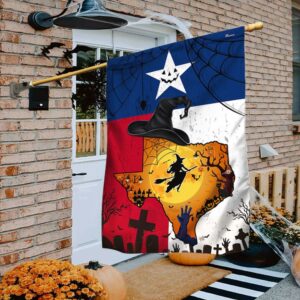 Texas Halloween Flag Halloween Witches Pumpkin Texas&hellip;