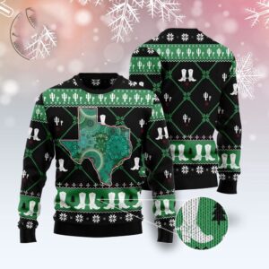 Texas Usa Symbols Pattern Ugly Christmas Sweater,&hellip;