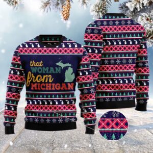 That Woman From Michigan Ugly Christmas Sweater,&hellip;