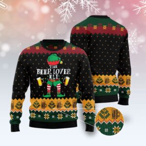 The Beer Lover Elf Ugly Christmas Sweater,&hellip;
