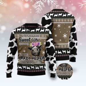 The Crazy Heifer Ugly Christmas Sweater, Christmas&hellip;
