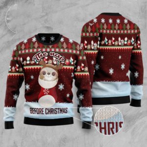 The Nap Before Christmas Sloth Ugly Christmas&hellip;