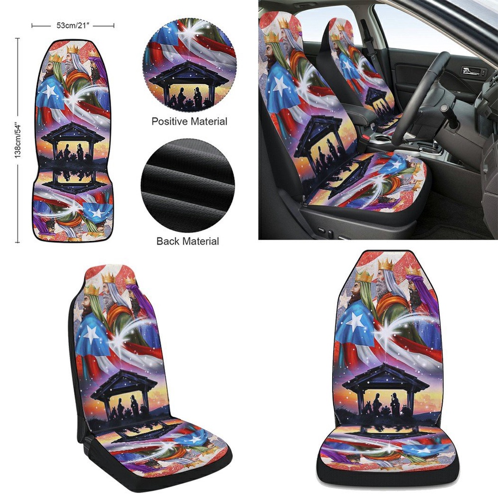 Three Kings Three Wise Men Nativity Of Jesus Puerto Rico Christmas Seat Cover Cars, Christmas Car Seat Cover, Car Seat Cover