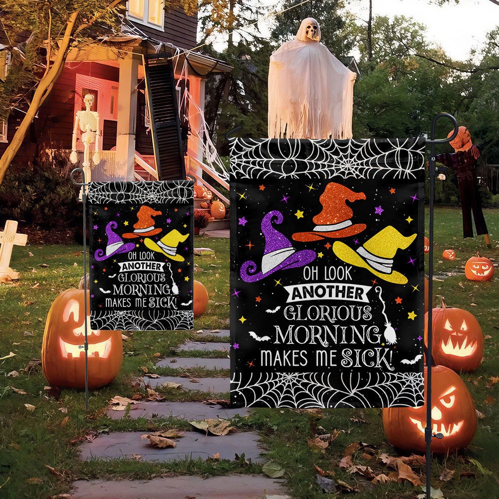 Three Witches Halloween Flag Another Glorious Morning Makes Me Sick, Halloween Flag, Halloween Garden Flags, Halloween House Flags