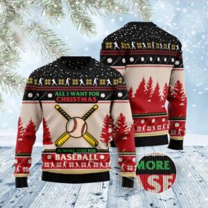 Time For Baseball Ugly Christmas Sweater, Christmas&hellip;
