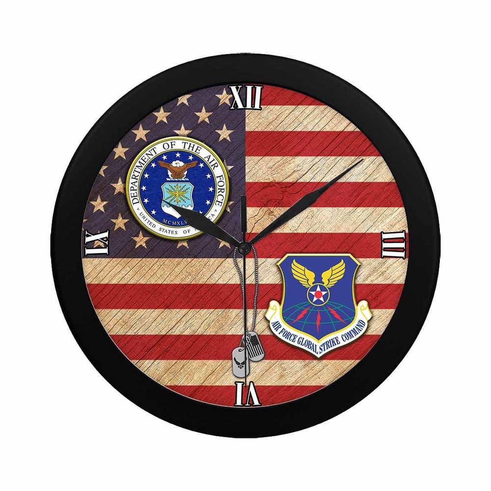 US Air Force Air Force Global Strike Command Wall Clock, Military Clocks, 24 Hour Clocks