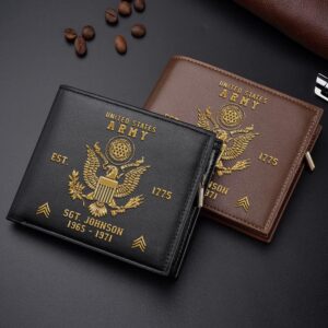 US Army Men Wallet Custom Name Rank&hellip;