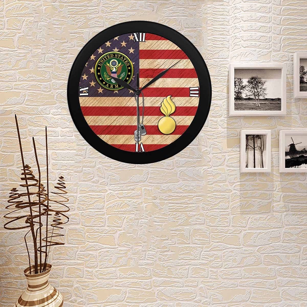 US Army Ordnance Corps Black Wall Clock, Military Clocks, 24 Hour Clocks US Army Ordnance Corps Black Wall Clock, Military Clocks, 24 Hour Clocks