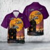 US Army Sikorsky UH-60 Black Hawk Halloween Hawaiian Shirt, Halloween Hawaiian Shirt, Horror Hawaiian Shirt