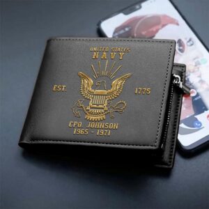 US Navy Men Wallet Custom Your Name&hellip;