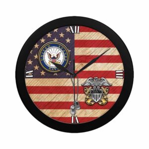 US Navy Officer Cap Device Wall Clock,&hellip;