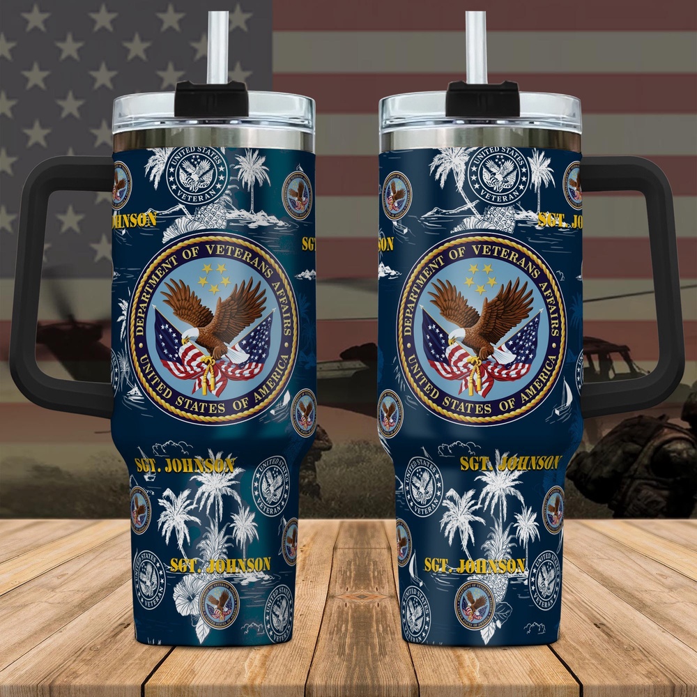 US Veteran Custom Name Stanley Tumbler 40Oz, Veteran Tumbler, Military Tumbler