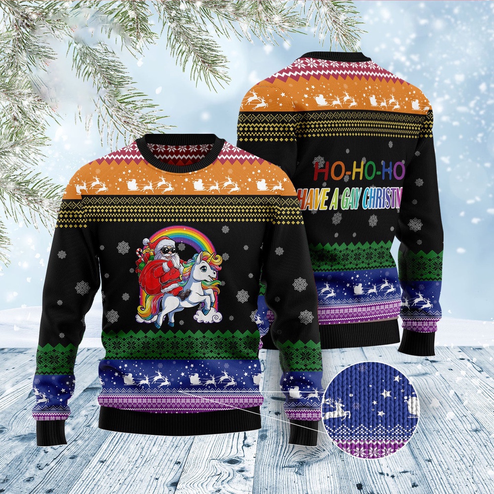 Unicorn Lgbt Ugly Christmas Sweater, Christmas Sweater, Ugly Sweater, Funny Xmas Sweaters