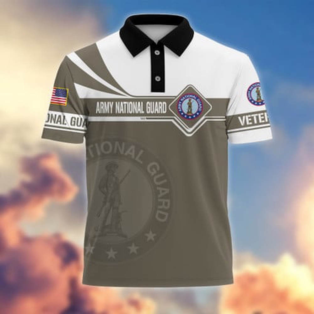 Veteran Polo Shirt, Honoring All Who Served US Army National Guard Veterans Polo Shirt