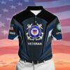 Veteran Polo Shirt, Proudly Served US Coast Guard Veterans Polo Shirt