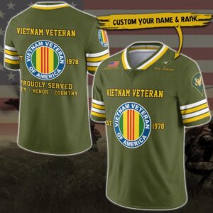 Vietnam Veteran Vneck Football Jersey Custom Your Name And Rank Military Shirts US Veteran Gifts Military Jersey 2 d4skme.jpg