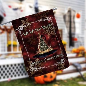 We Witch You A Merry Christmas Garden FlagXmas Garden Flags Outdoor Xmas Flags Christmas Flag Outdoor 2 hgx1dl.jpg