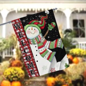 Welcome Snowman Garden FlagsXmas Garden Flags Outdoor Xmas Flags Christmas Flag Outdoor 2 ads7gv.jpg