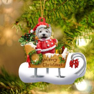 West Highland White Terrier Merry Christmas Ornament,&hellip;
