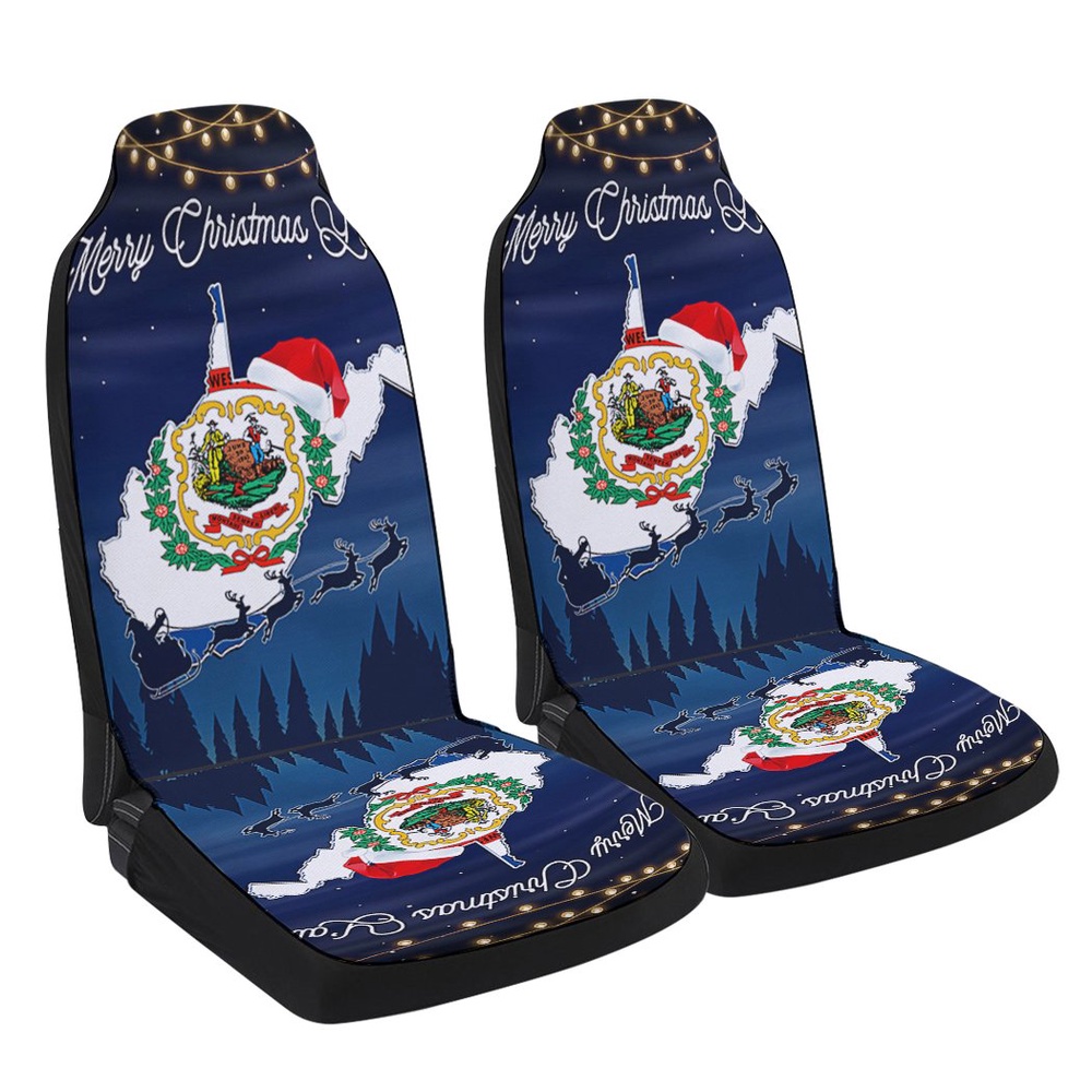 West Virginia State Merry Christmas You all Seat Cover Cars, Christmas Car Seat Cover, Car Seat Cover