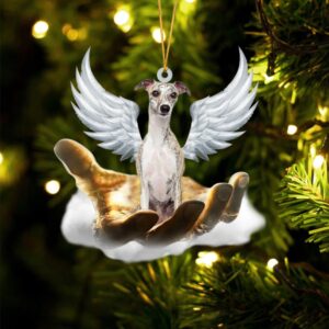 Whippet On The Hands Of Jesus Ornament,&hellip;