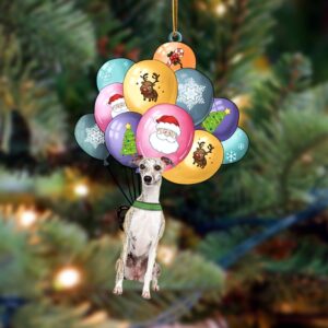 Whippet With Balloons Christmas Ornament, Christmas Ornament,&hellip;