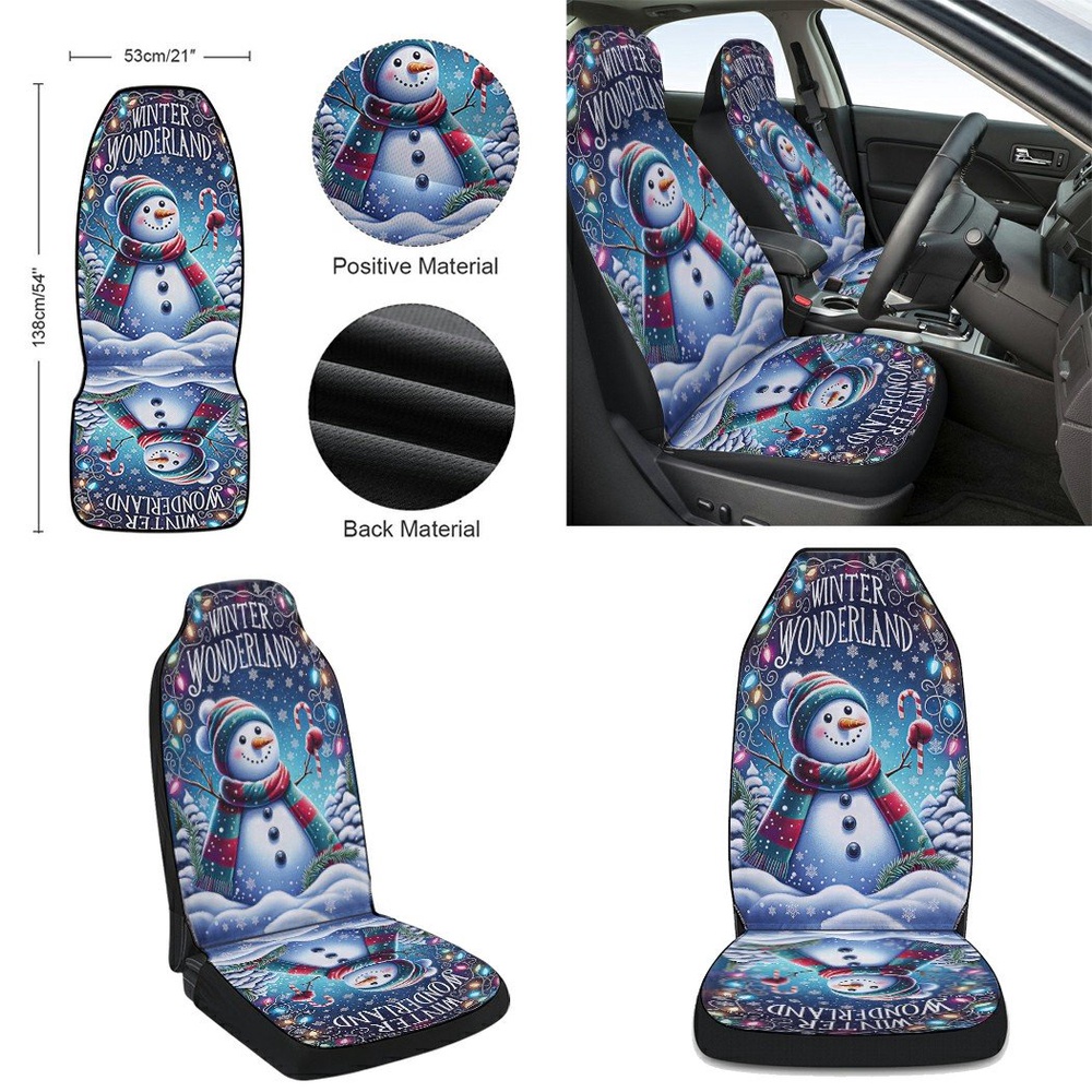 Winter Wonderland Christmas Seat Cover Cars, Christmas Car Seat Cover, Car Seat Cover