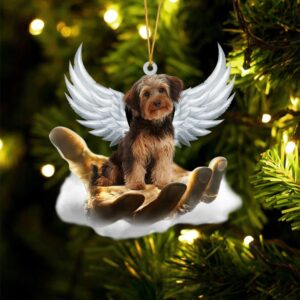 Yorkiepoo On The Hands Of Jesus Ornament,&hellip;