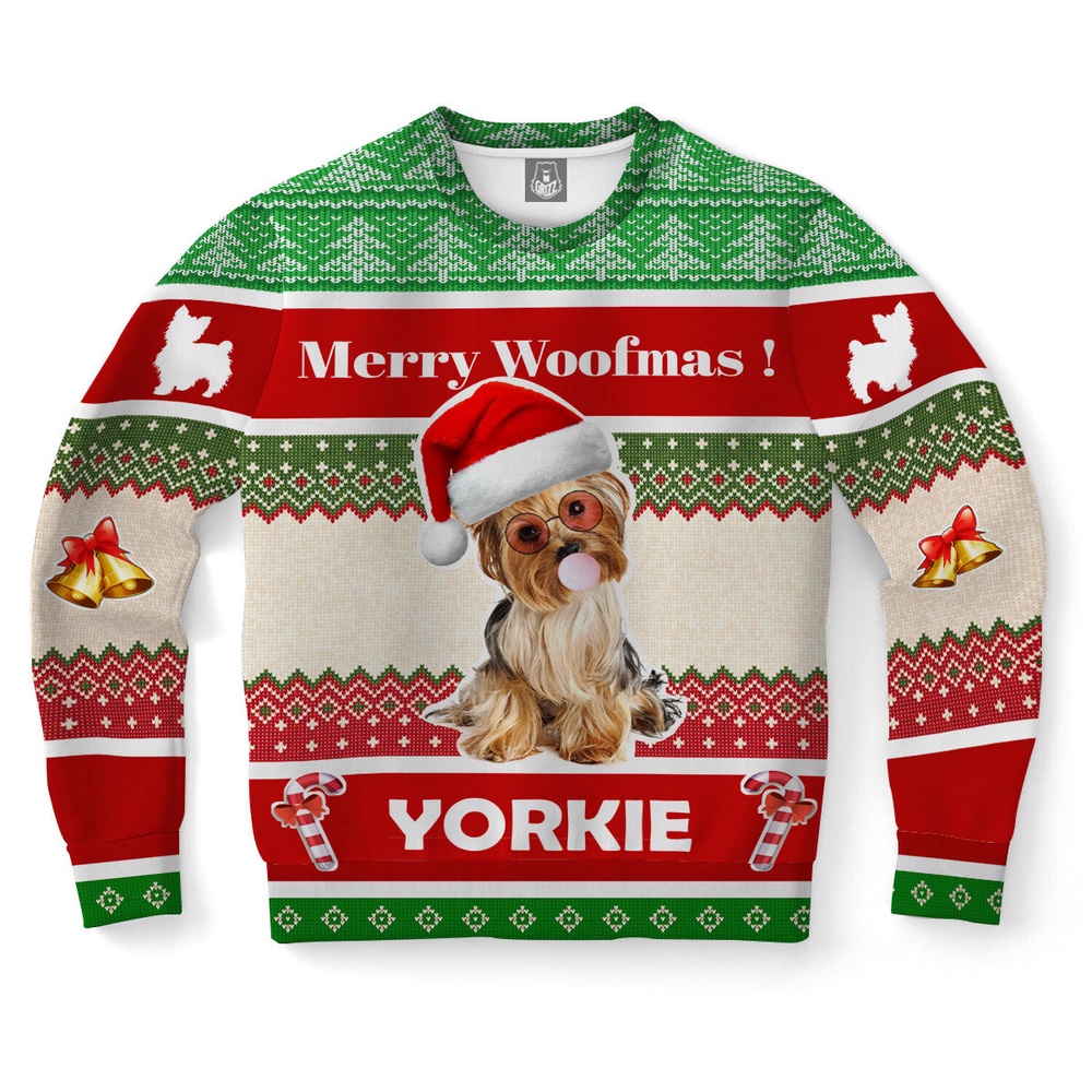 Yorkshire Terrier Dog Ugly Christmas Sweater, Christmas Sweater, Ugly Sweater, Funny Xmas Sweaters