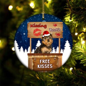 Yorkshire Terrier Kissing Booth Christmas Ornament, Christmas&hellip;