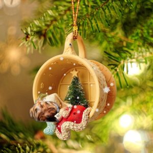 Yorkshire Terrier Sleeping In A Cup Christmas&hellip;