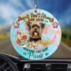 Yorkshire Terrier With Balloons Christmas Ornament, Christmas Ornament, Dog Ornament, Xmas Dog Ornaments