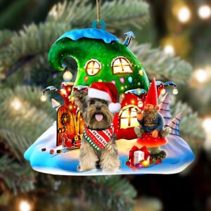 Yorkshire Terrier With Rudolph’s House Christmas Ornament,&hellip;
