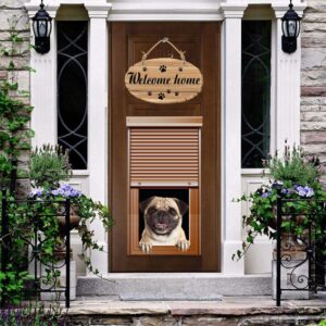 An Adorable Pug Welcome, Door Cover, A&hellip;