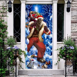 Bigfoot Door Cover Christmas Forest Decor, Front&hellip;