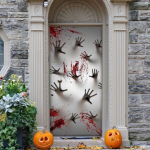 Blood Hands Halloween Door Cover Halloween Door Cover Decorations for Front Door Christmas Gift 3 zhxwpf.jpg