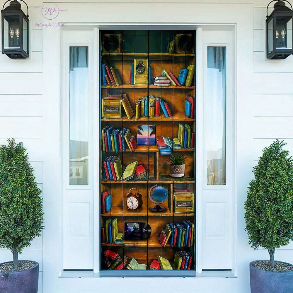 Book Door Cover, Book Lover Gift Idea, From the Library Door Cover, Christmas Gift