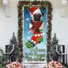 Bulldog Door Cover, Let It Snow Christmas Door Cover, Gift For Decor, Christmas Gift