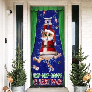 Cat Door Cover Happy Christmas, Front Door&hellip;